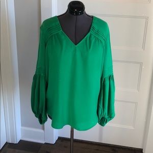 Anthropologie Maeve green top blouse NWT